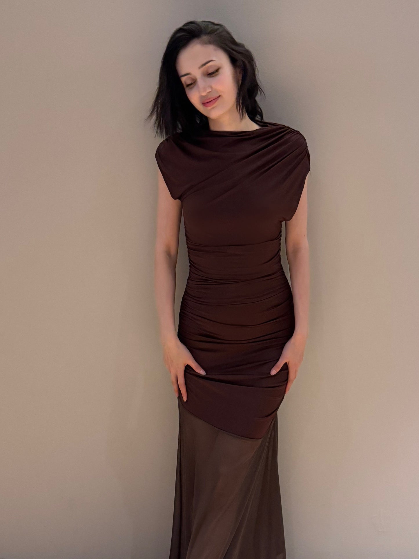 FERNANDA BROWN DRESS